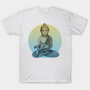 Buddha with dog 3 T-Shirt